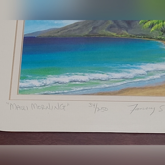 Framed Tropical Landscape Art Print, Limited Print - Picture 7 of 7